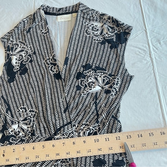 Anthropologie Deletta Floral Wrap Tank Top Blouse Stretch Sz Med (ff) - Picture 13 of 16